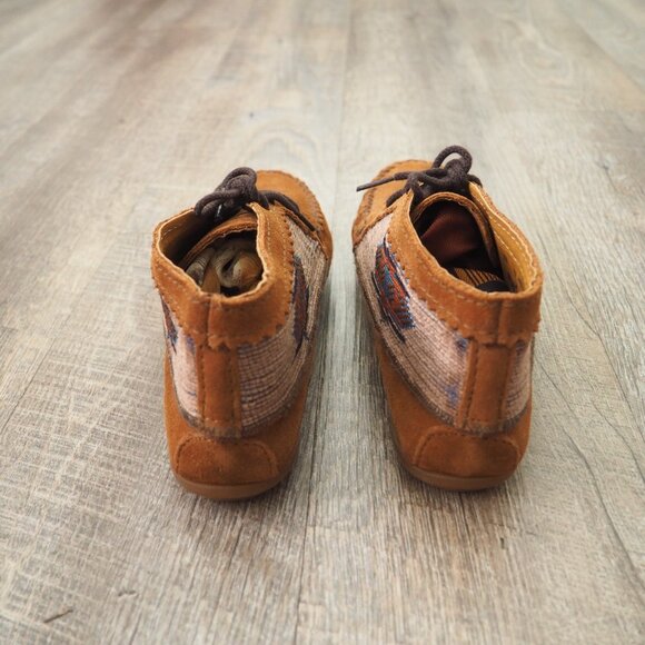 Minnetonka Leather El Paso Aztec Ankle Moccasins sz 8.5 - Picture 6 of 8